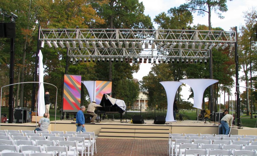 stage being built out stage being built out