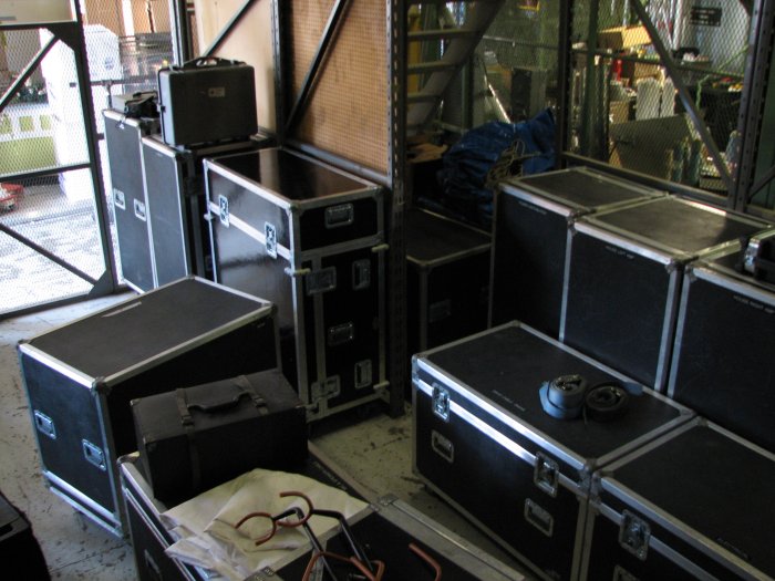 Black road cases! Black road cases!